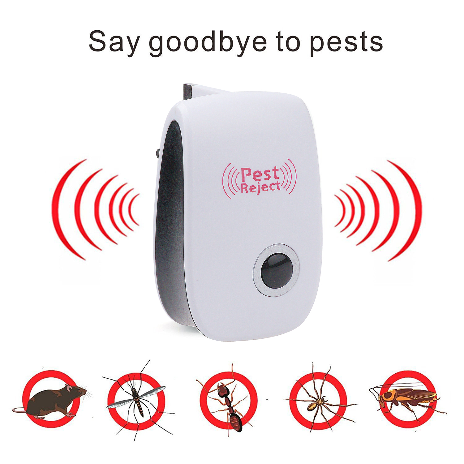 3PCS Ultrasonic Plug In Pest Repeller Night Light Mouse ...